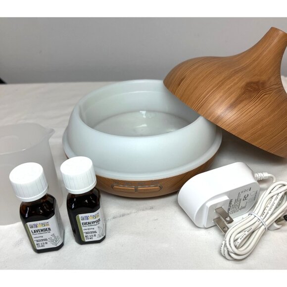Aromatherapy Essential Oil Diffuser Set With Aura Cacia Lavender & Eucalyptus Oi - Picture 4 of 5